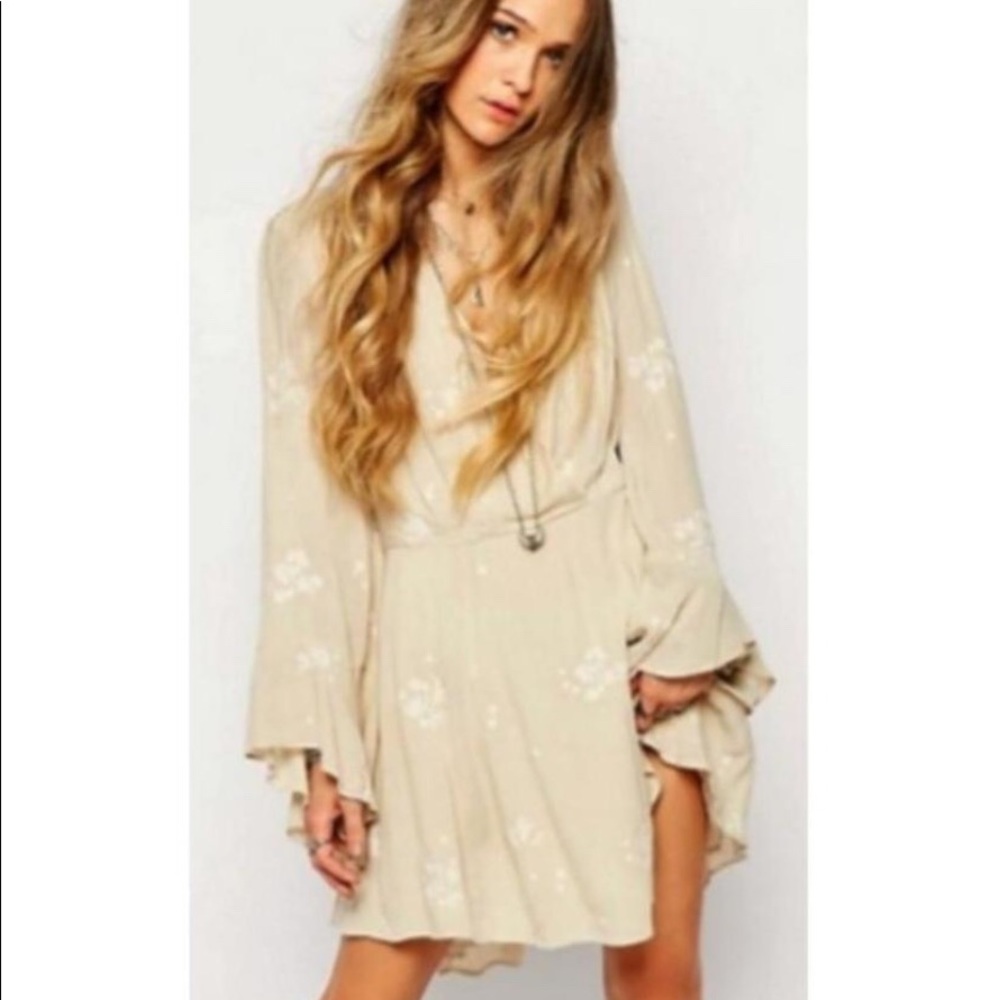 Free People Jasmine Embroidered Mini Dress - 6